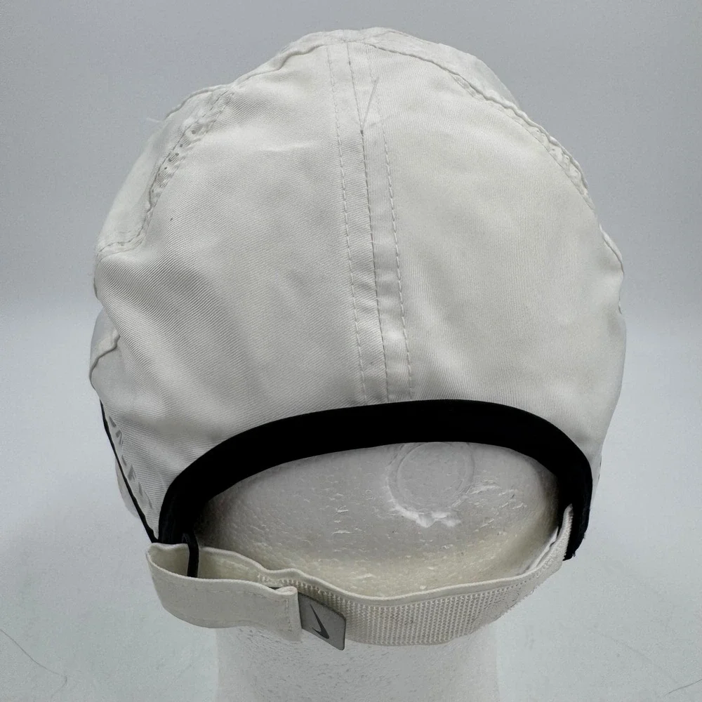 Nike Featherlight Dri-Fit White Black‎ Running Sports Baseball Cap Hat